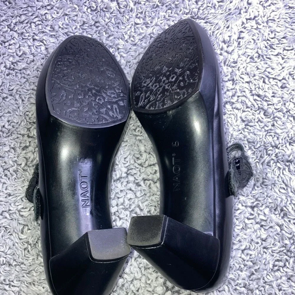 NAOT 9 Luma Black Leather Mary Jane shoes